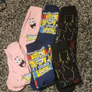 5 set SpongeBob SquarePants Themed Socks